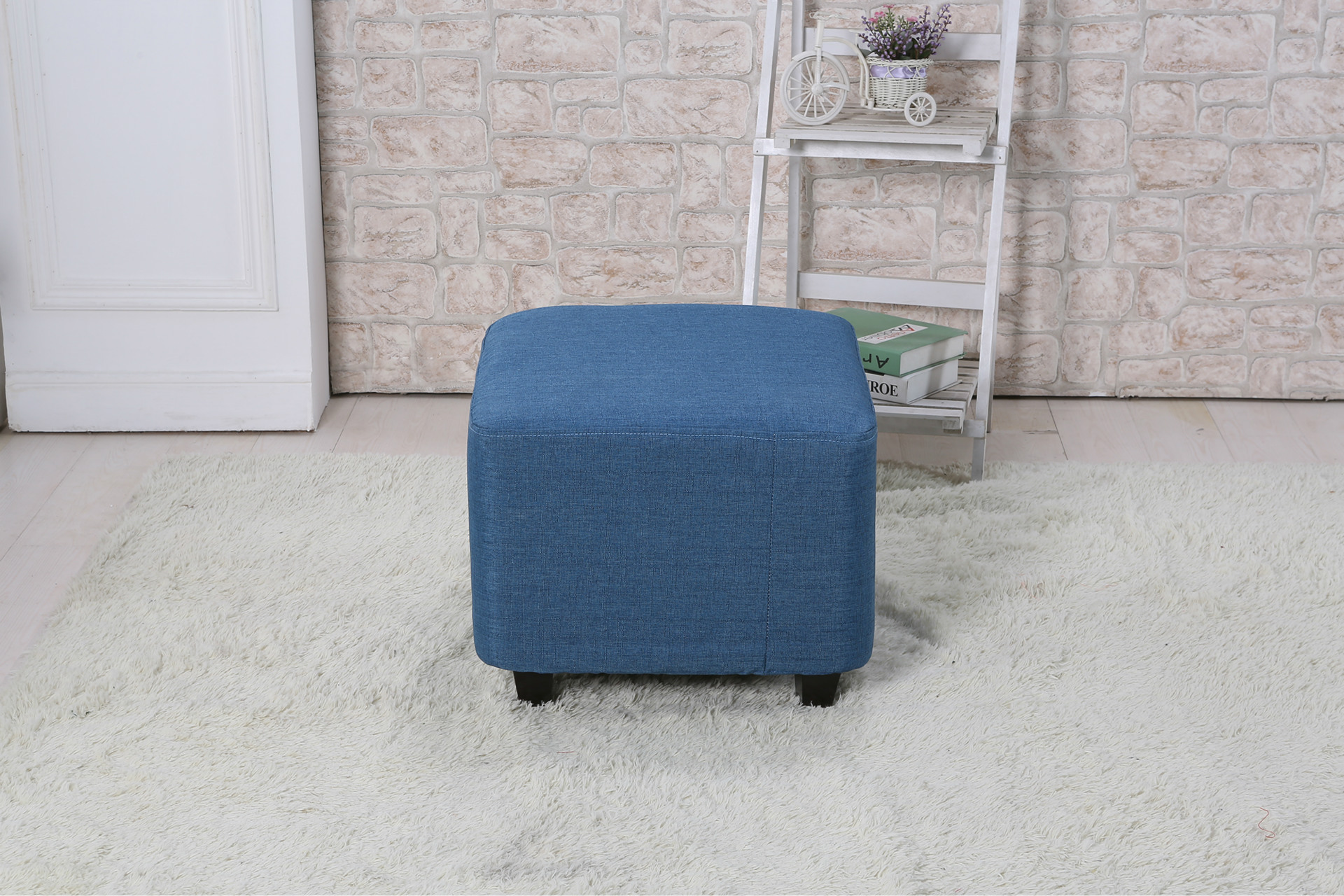 17年新款厂家直销布艺四方凳换鞋凳服装店沙发凳子彩色布凳子可拆