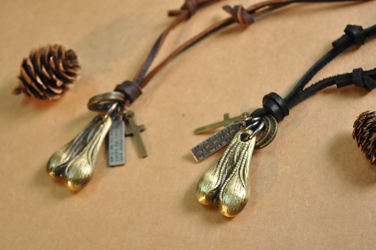 蛋蛋16ss 铜睾丸牛蛋挂件 潮牌蛋蛋牛皮复古 原创项链批发