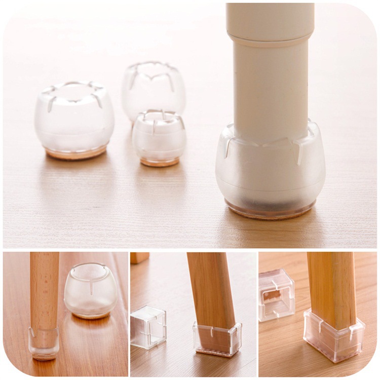 Thickened Table and Chair Booties Furniture Mute Solid Wood Floor Protective Mat Chair Stool Table Mats