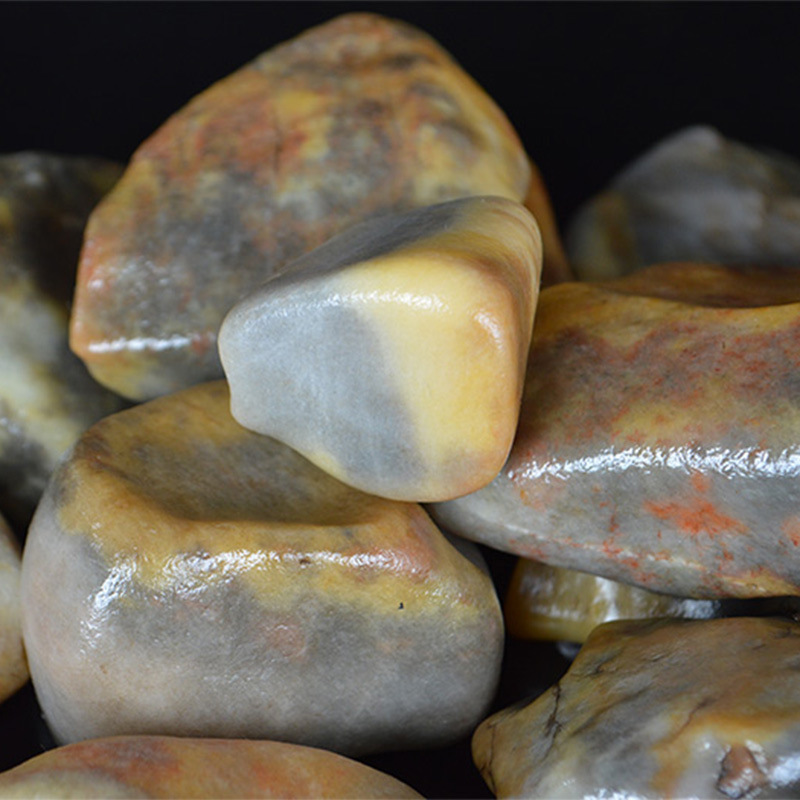 新疆天然玉石 正品乌尔禾彩玉金丝玉籽料 克拉玛依戈壁玉原石批发