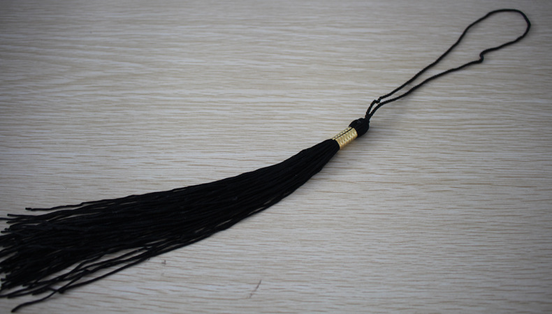 Doctorial Hat Tassel Trencher Cap Tassel Graduation Uniform Flow Su Sui Hat Pendant Black Golden Flow Comb Tassels Large