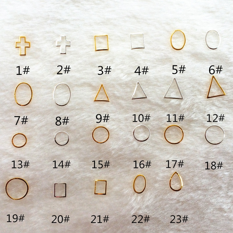 日系同步款大框架金属框厚1mm立体浮雕款 圈圈正方美甲饰品500颗