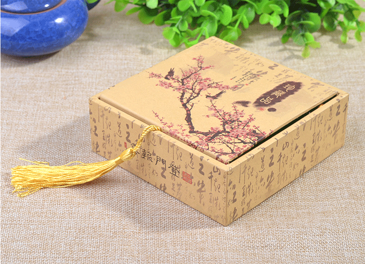 佛珠盒子星月菩提白玉菩提根盒子首饰盒木纹纸盒流苏盒子批发