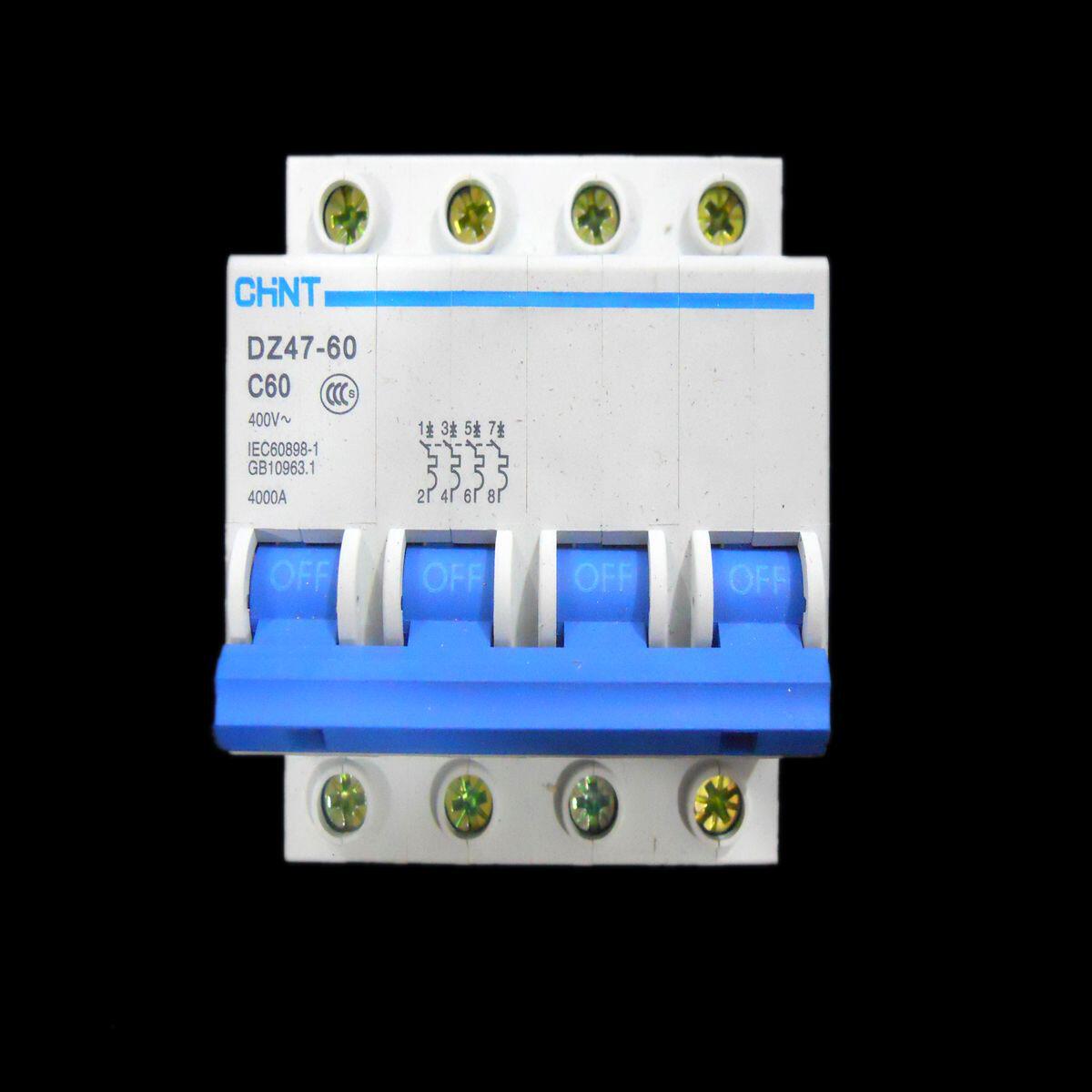 正泰正品小型断路器空气开关微型断路器dz47-60 4p60a 380v空开