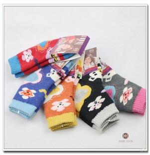 兔羊毛袜 厂家直销 童袜 毛圈袜 加厚保暖 外贸货源 kids sock