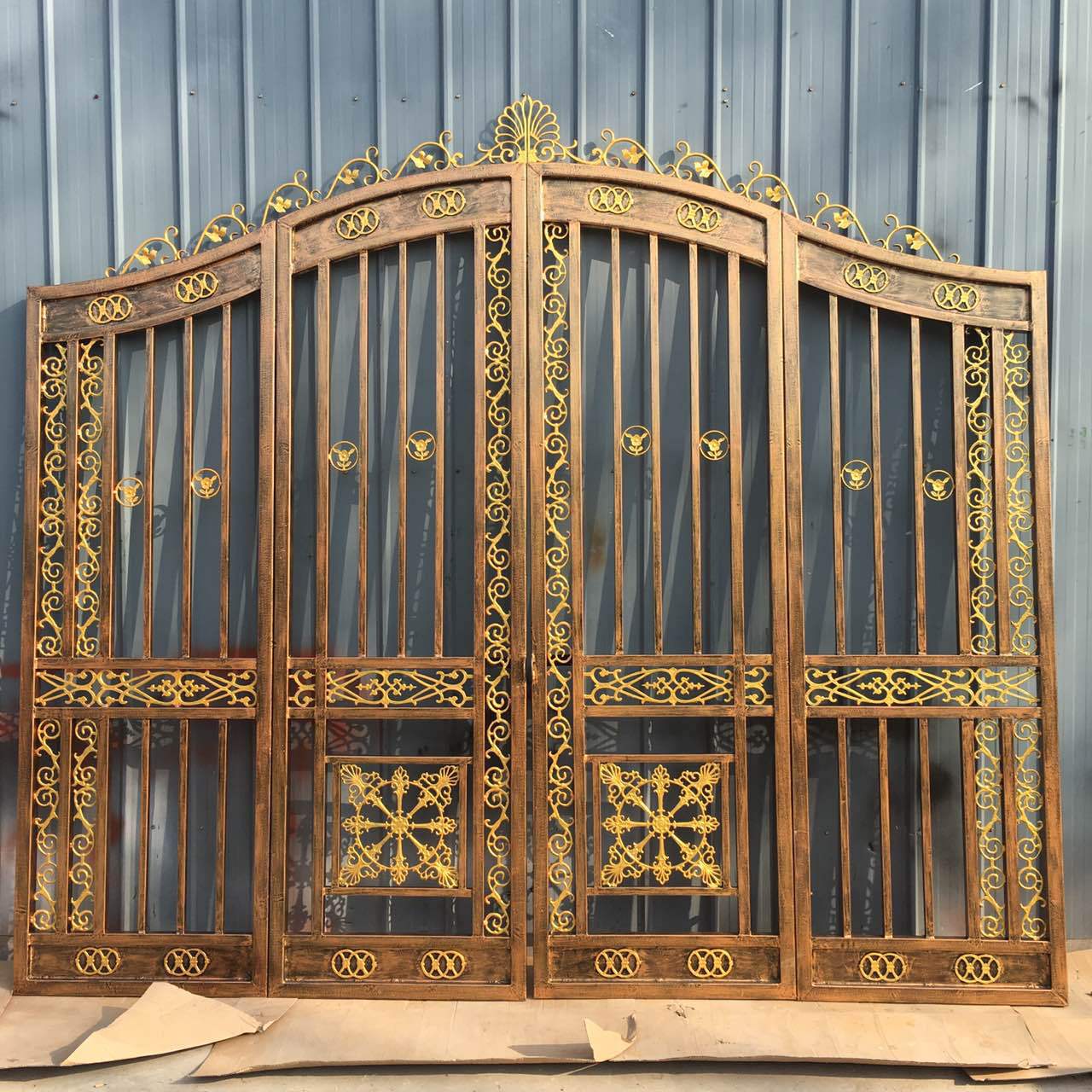 丹江口铁艺大门厂家直销别墅欧式铁艺大门双开门单开门仿古小门