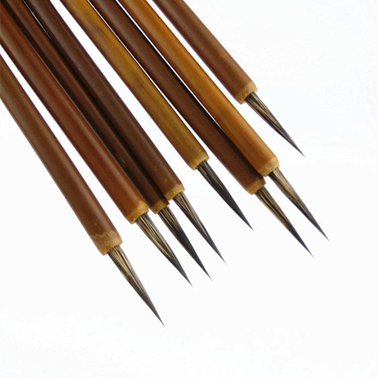 鼠须大中小号勾线 国画面相点眉小楷工笔 叶筋衣纹瘦金体手绘毛笔