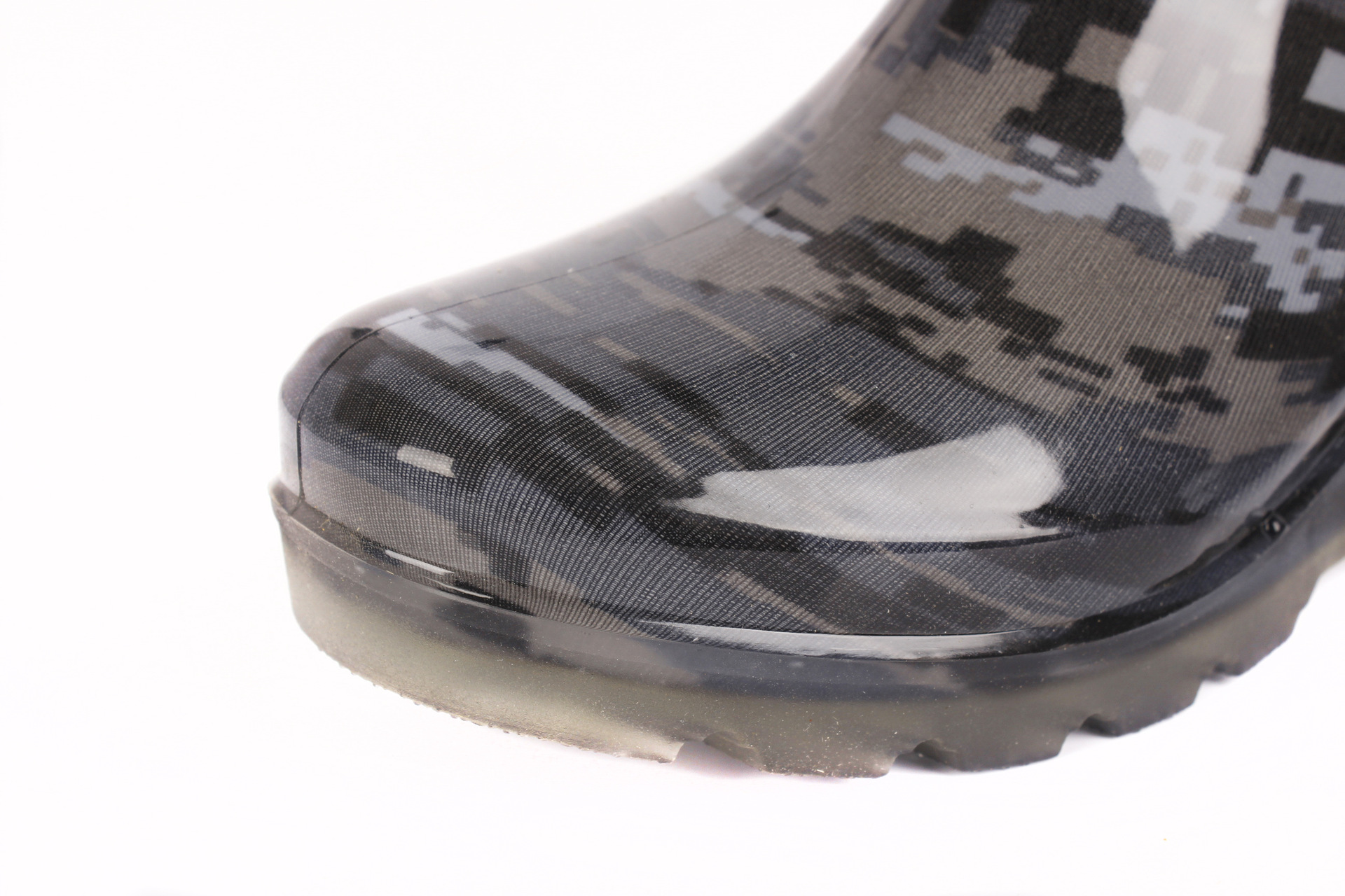 国途雨鞋8628加厚迷彩男高筒水鞋长筒高帮套鞋劳保胶靴