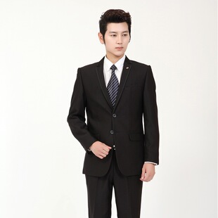 酒店银行前台经理工作服秋冬男装装长袖职业西装男士正装西服套装