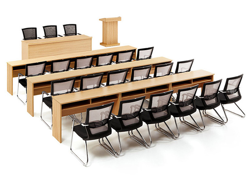 板式培训桌简约现代条形桌辅导班开会电脑桌2/3人组合长条会议桌