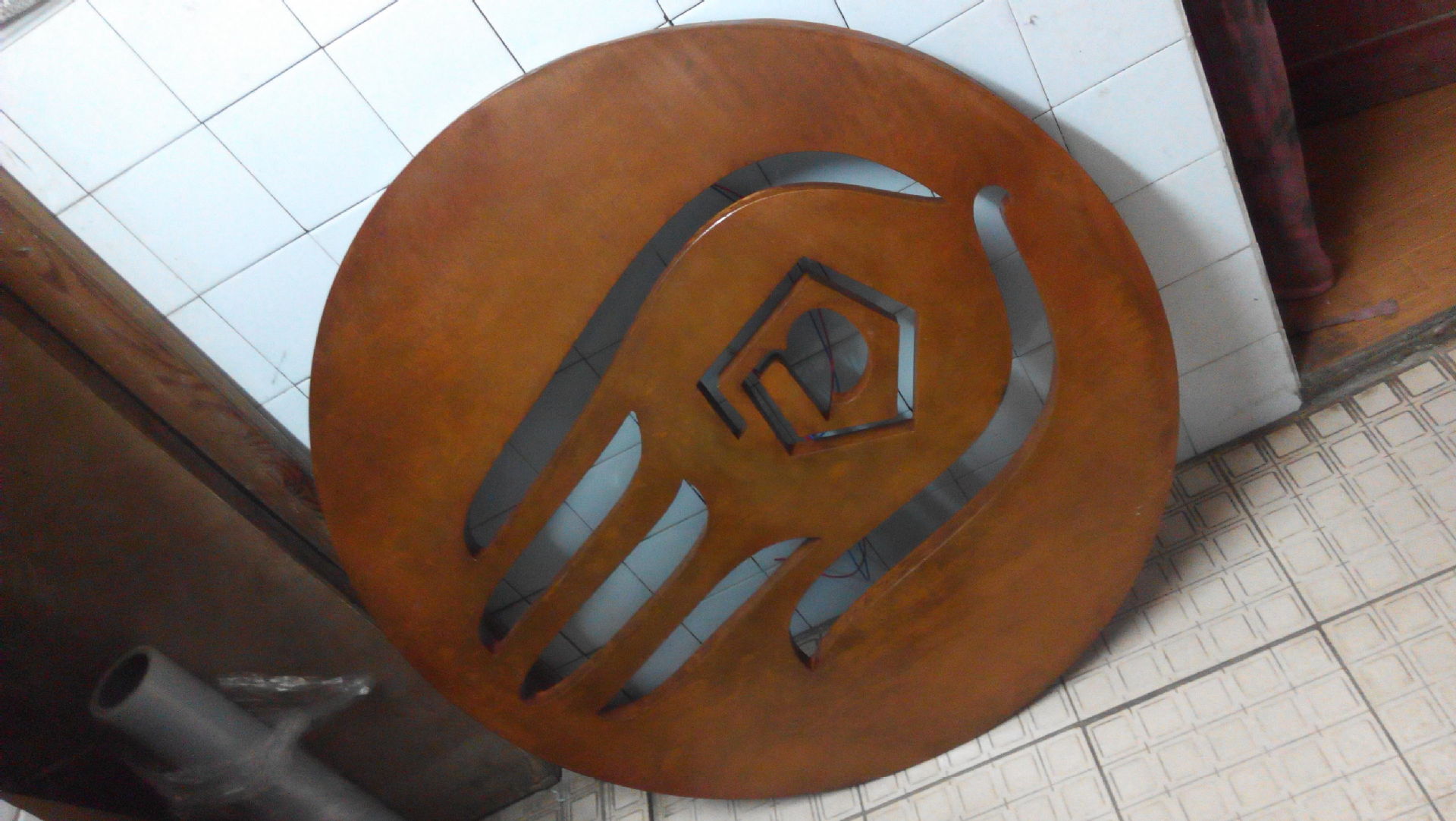 不锈钢镂空发光字仿锈字生锈字 生锈复古灯箱 腐蚀标牌科室牌