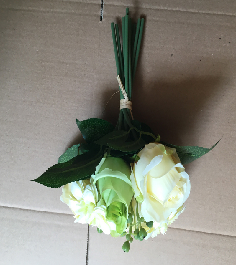 5头短枝高档仿真花手札婚庆节庆花厂家直销