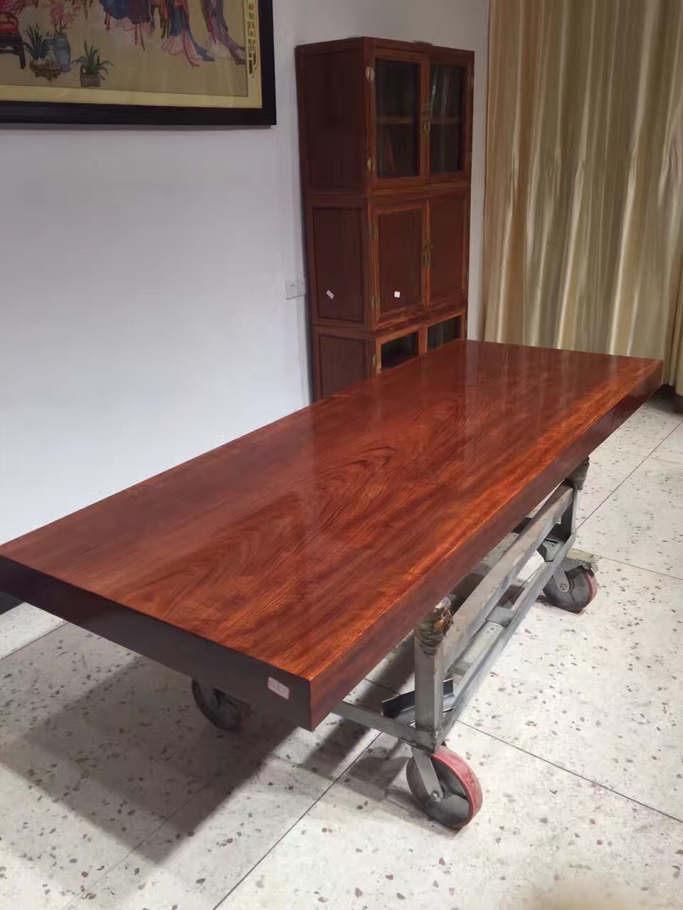 木大板巴西花梨 原木大板茶桌高档红木家居办公会议大班台 - 办公家具