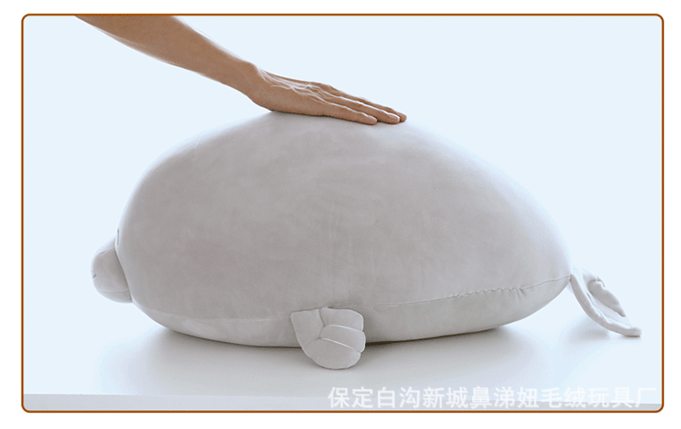 厂家直销新款超柔软海豹抱枕公仔羽绒棉海狮大号靠垫毛绒玩具礼品