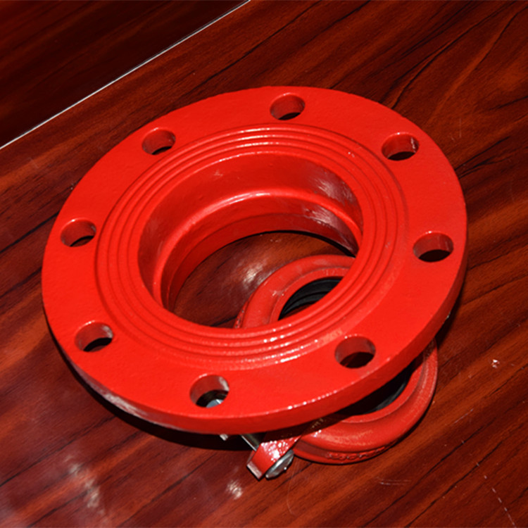 潍坊德通3c认证沟槽管件 消防转换高颈法兰 沟槽法兰219