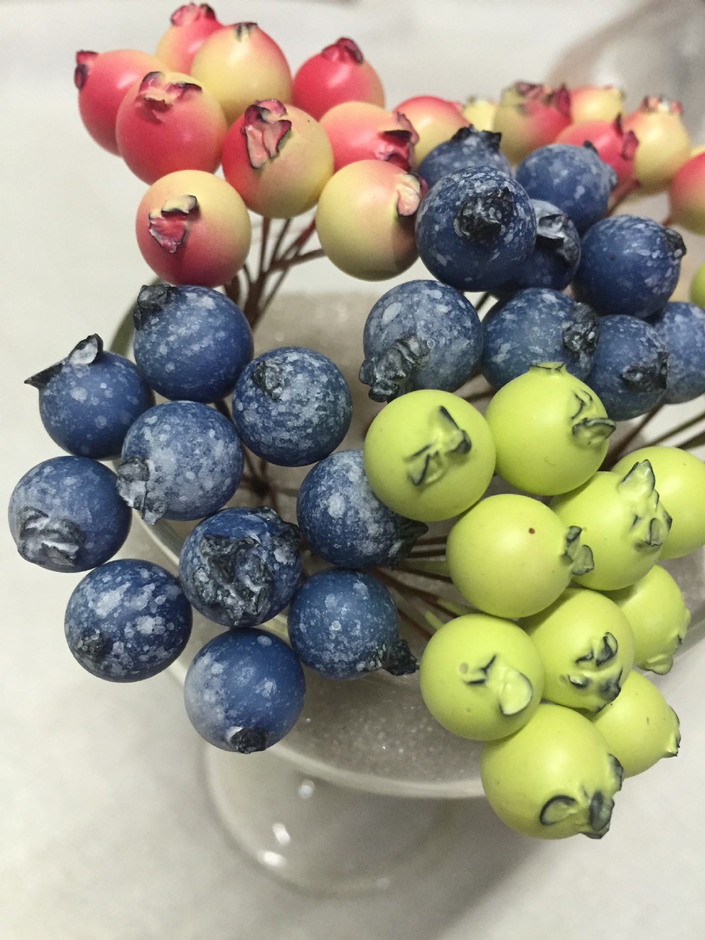 仿真颖果 红色颖果 蓝莓 浆果 花卉 绿色果实植物 diy 小水果青岛