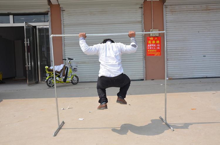 镀锌水管钢管晾衣架落地挂衣架室外阳台简易单双晒衣杆晒被衣服