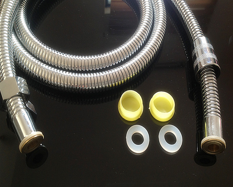 淋浴花洒软管 2米款花洒管 电镀加密铜帽 小花洒喷头线