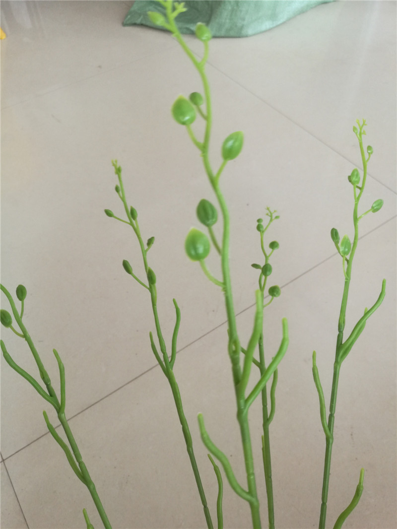 厂家供应仿真花枝 58厘米5头蝴蝶兰花枝杆 工艺品花枝头配件