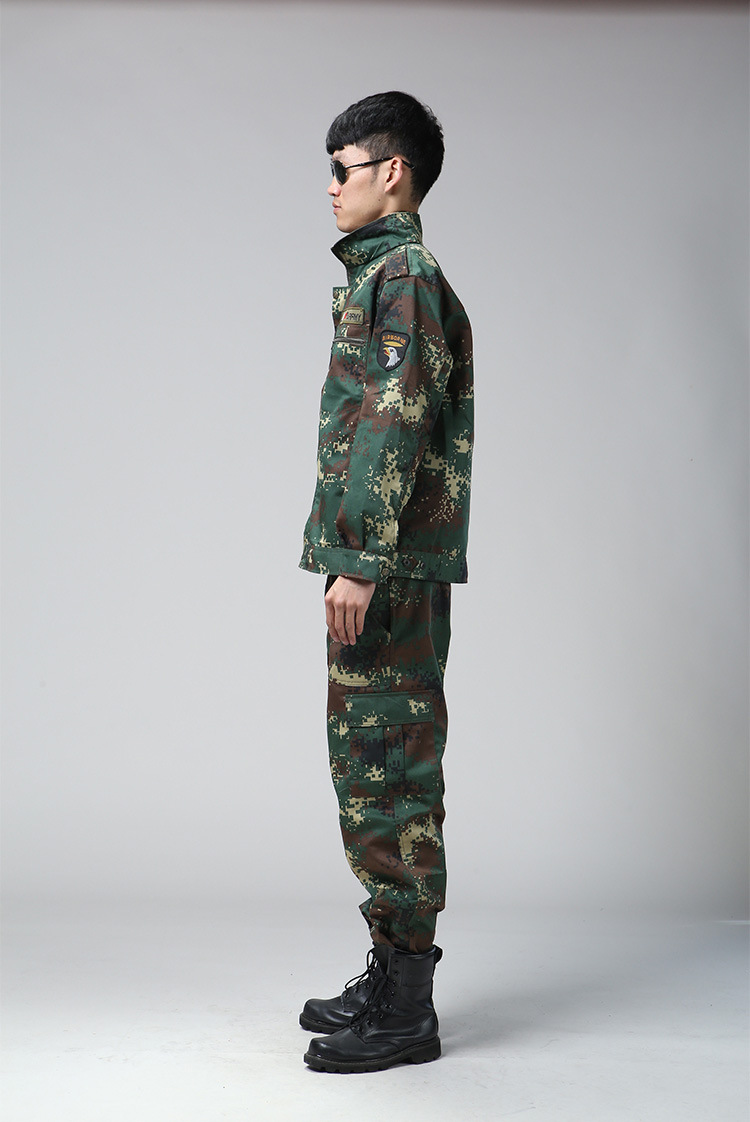 夏季热卖男士军迷户外运动服 二炮丛林迷彩作训服套装 户外迷彩服