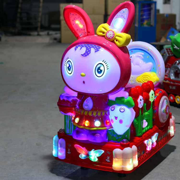 2016新款商用萌萌兔儿童电动投币摇摇车画屏摇摆机音乐玩具摇摇马