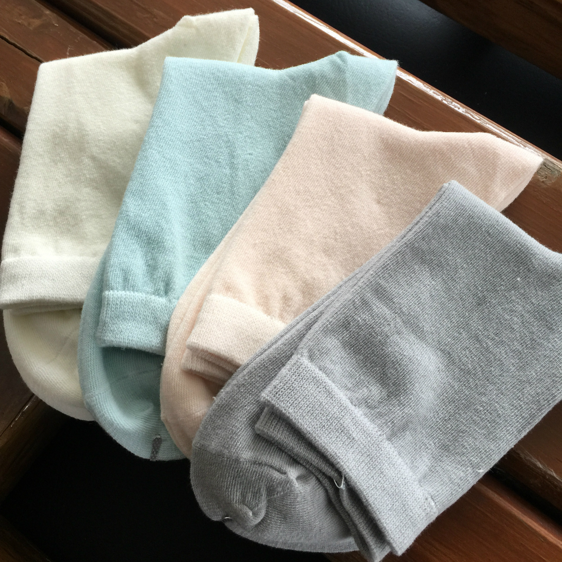 春秋新款 棉线糖果色中筒女袜 200针薄棉休闲手工对目棉袜袜子女