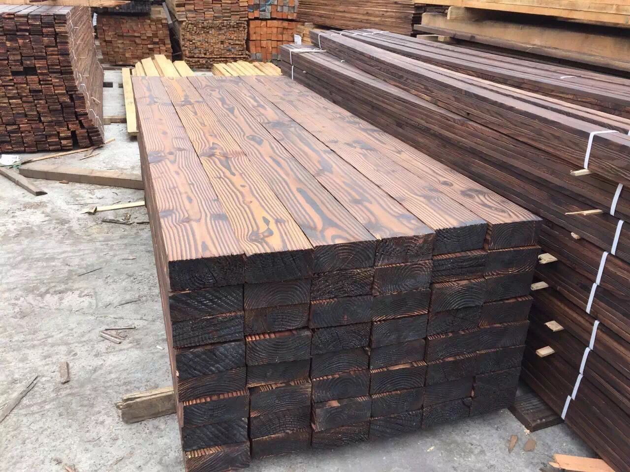 炭化木加工 实木板 碳化木价格 碳化木防腐木 厂家直销