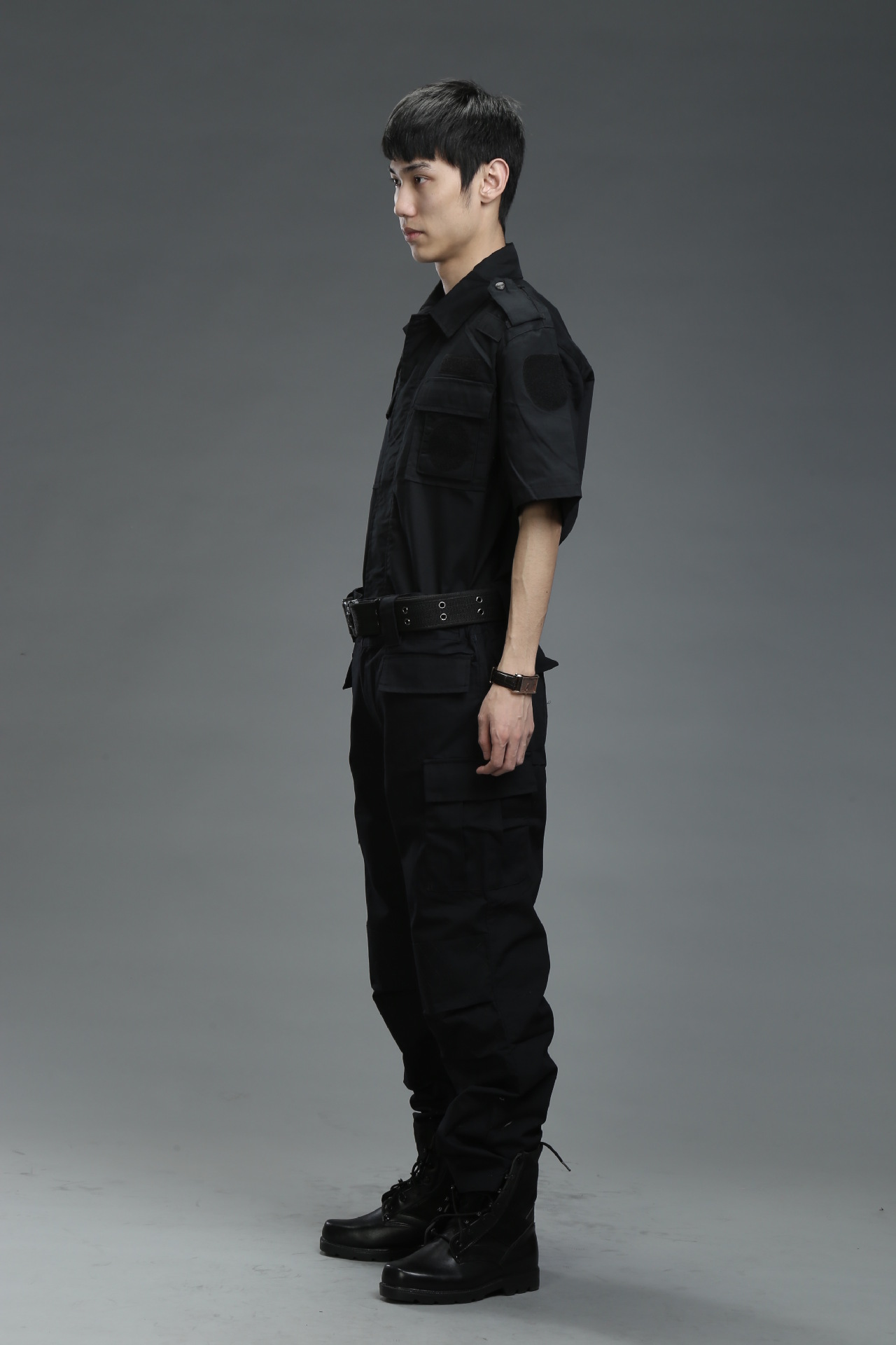 新款黑色作训服 99特战作战服安保服 物业保安短袖训练服套装