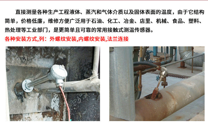 温度传感器工业级热电偶热电阻 高精度防爆铠装热电阻 不锈钢测温