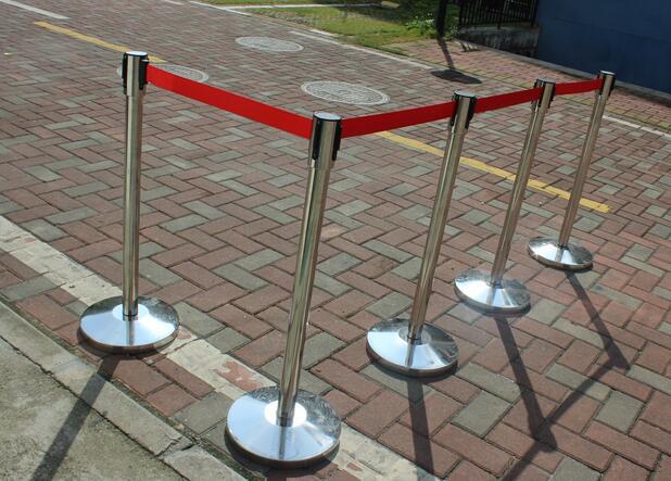 高级玫瑰金礼宾柱护栏金属栏杆座排队围栏大堂机场商场vip迎宾