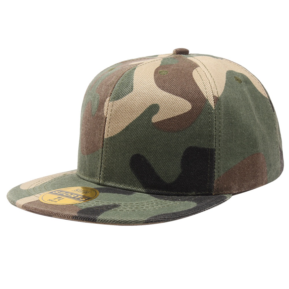 Korean Style Spring and Summer Harajuku Trendy Men and Women Light Board Camouflage Flat Brim Hiphop Outdoor Sports Baseball Hat