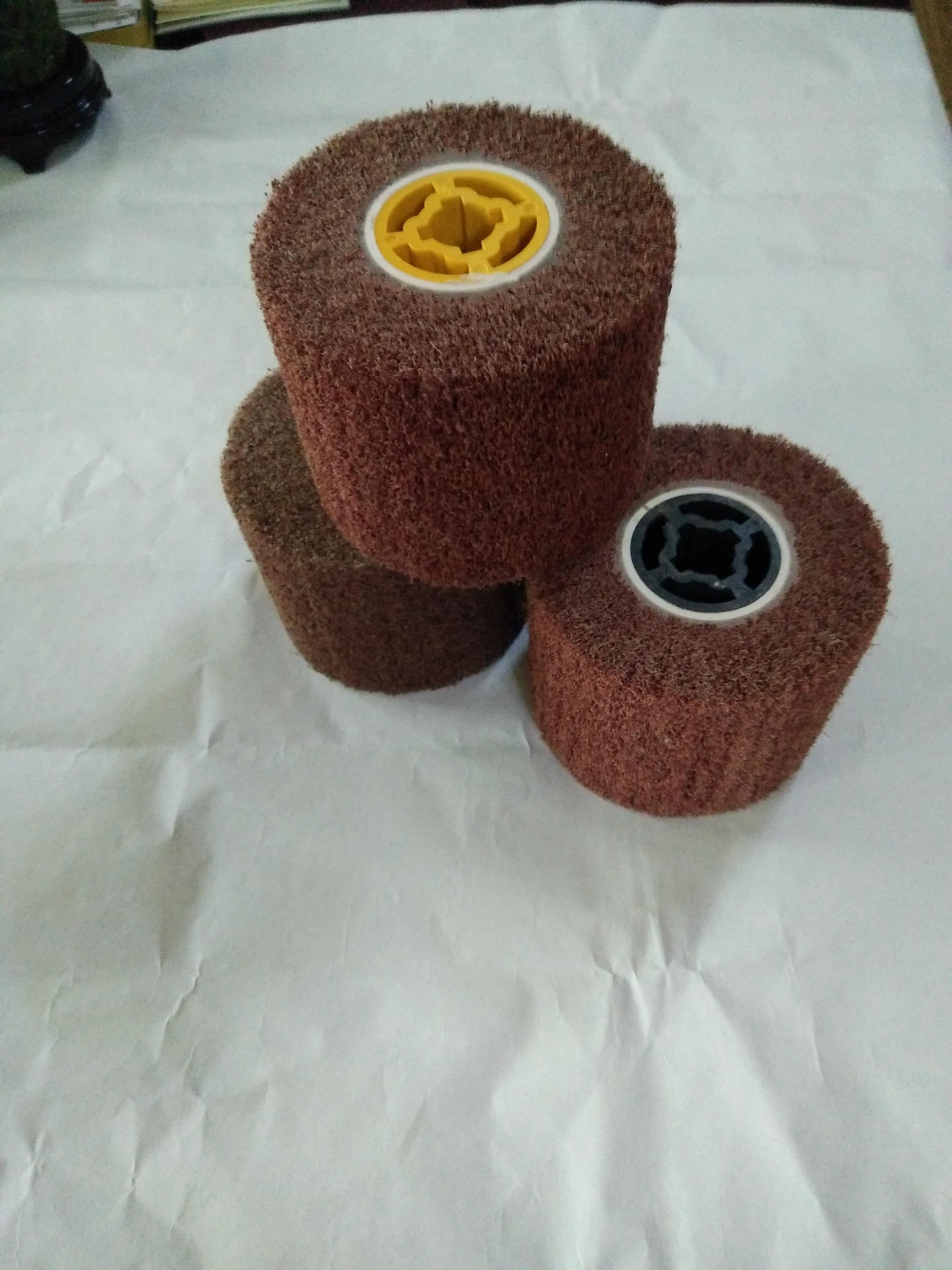 拉丝轮进口拉丝轮红色百洁布拉丝轮金属不锈钢拉丝机拉丝抛光轮