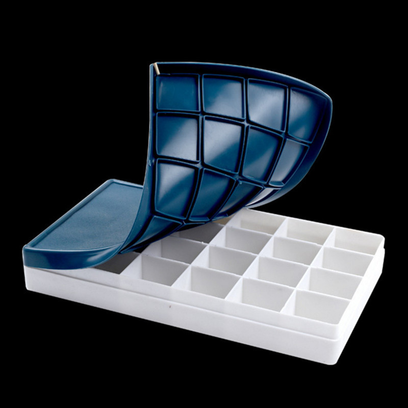 24格加深调色盒软盖颜料盒调色用品美术用品防泄漏水粉盒