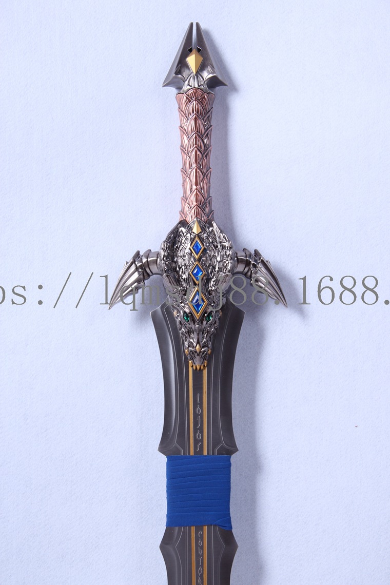 2016魔兽电影联盟洛萨之龙爪剑1:1 莱恩国王剑暴风城英雄未开刃