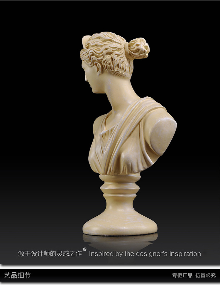 安娜半胸像摆设欧式家居软装饰品客厅书房办公室树脂摆件结婚礼物