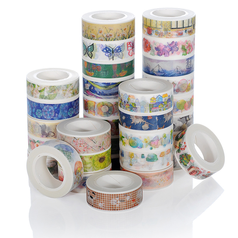 【阿固agu】新款上市 40款清新淡雅和纸胶带 手帐装饰贴纸胶带