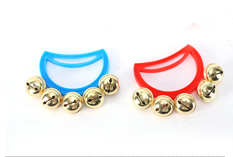 儿童手摇皮手铃乐器 串铃塑料手铃 幼儿教学手摇铃 婴儿玩具批发