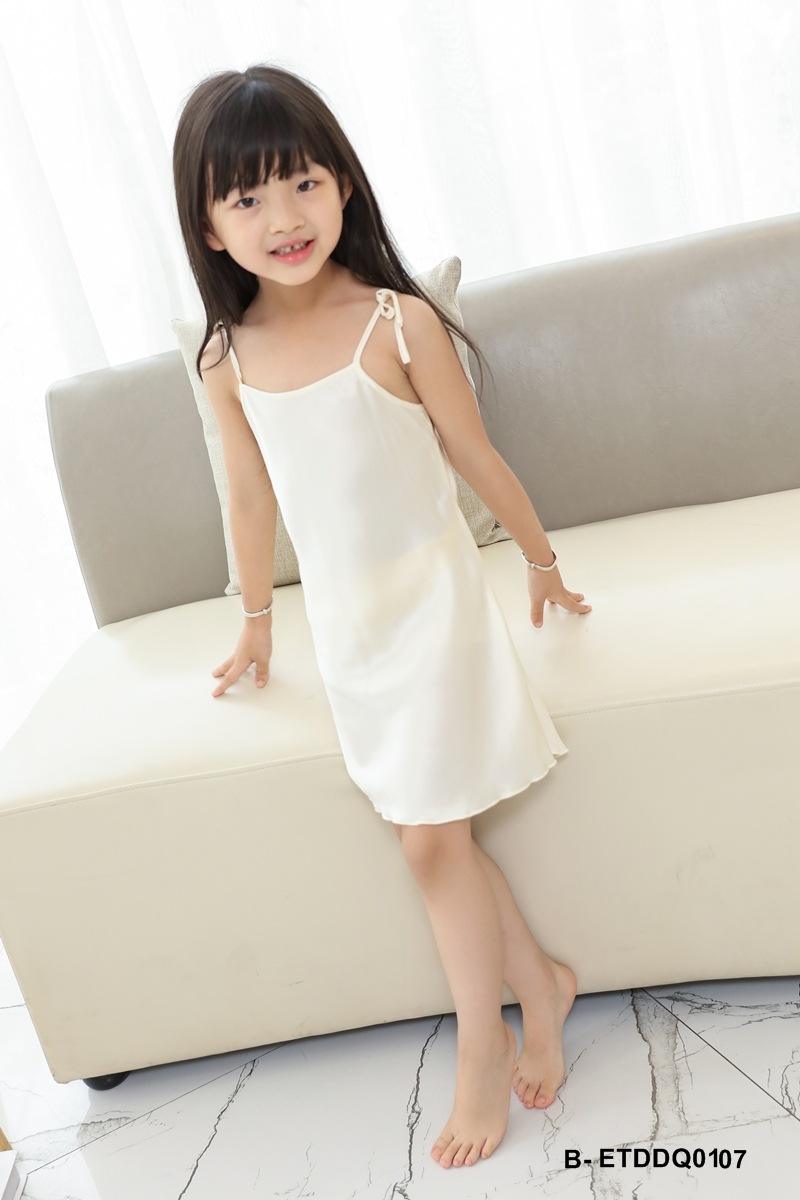 儿童吊带裙-米黄 (2)