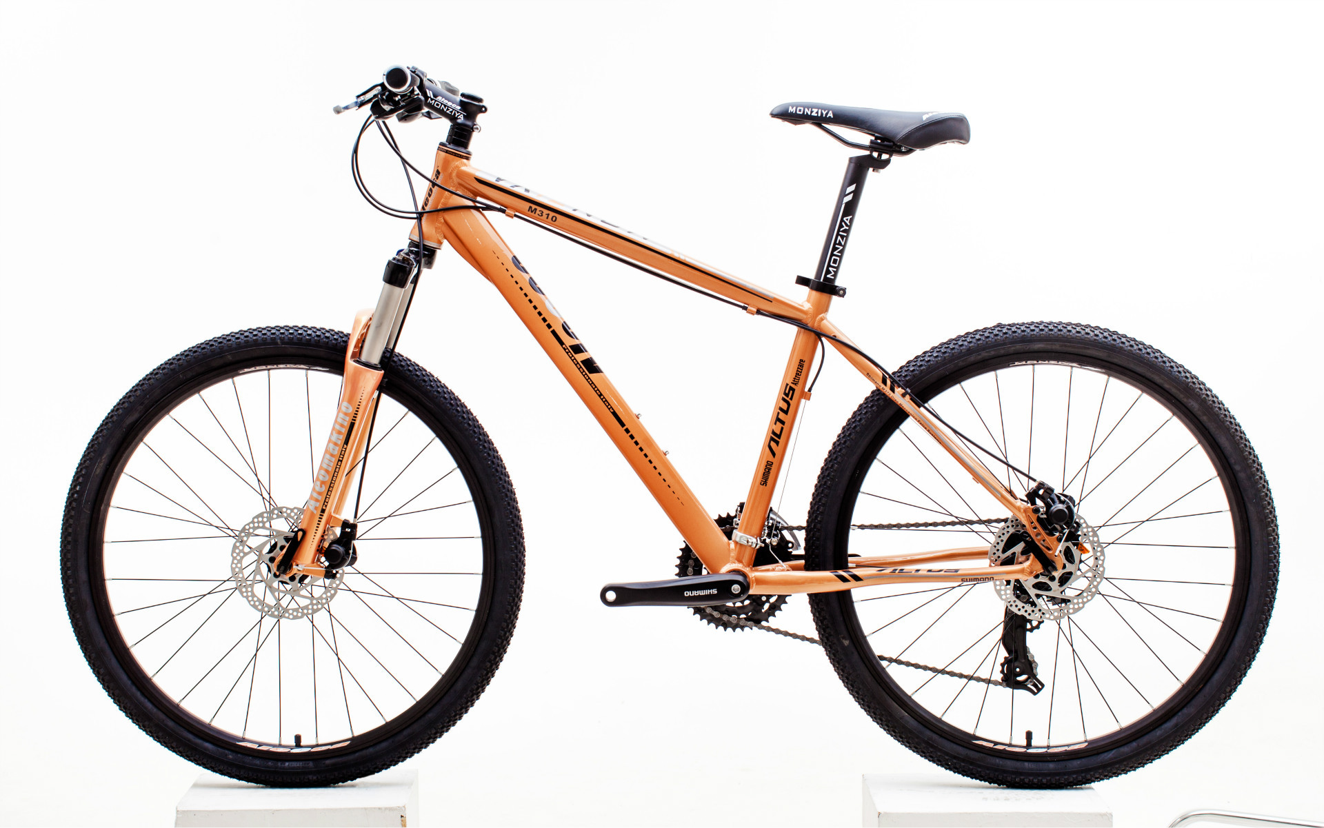 aleoca自行车24速双碟刹禧玛诺变速26寸铝合金男女学生山地车