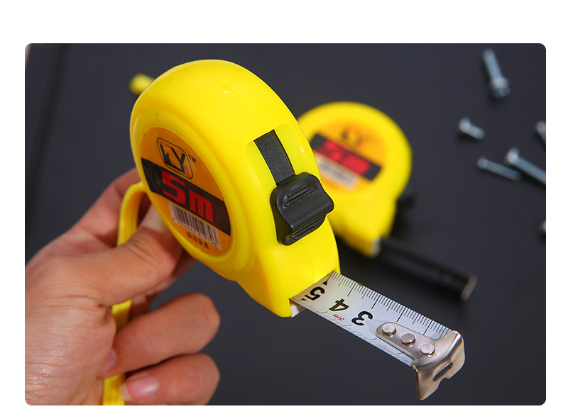 厂批5米高精准 防摔 耐磨蜗牛钢卷尺 工地工人备用 家用盒尺