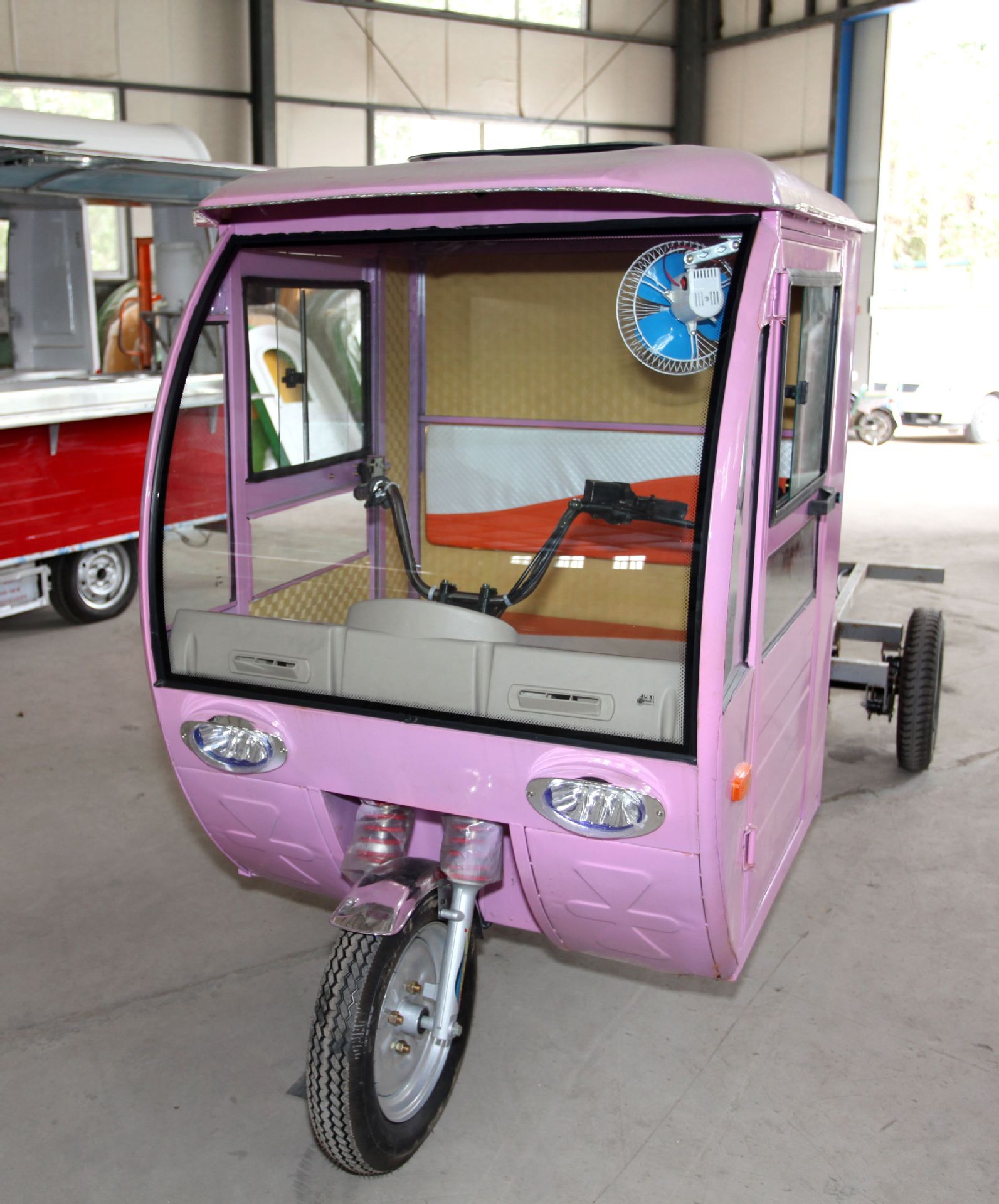 定制移动多功能三轮四轮手推式小吃早点快餐车奶茶