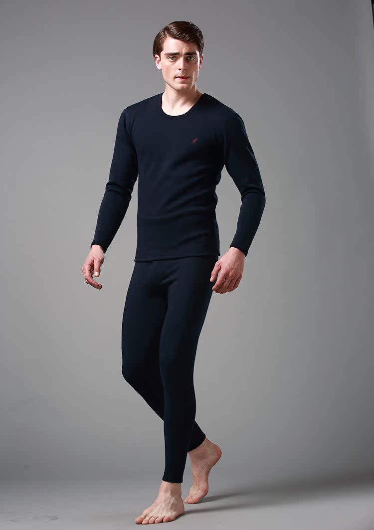 礼盒装男士保暖内衣 男加厚加绒青年冬季防寒秋衣秋裤套装棉毛衫