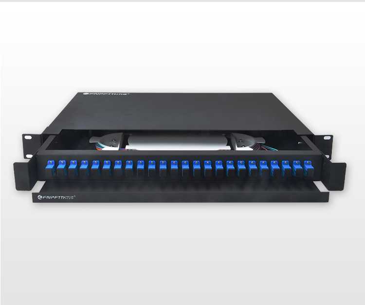 满配机架式抽拉式单模sc 24口光纤配线架24芯光纤配线架odf配线架