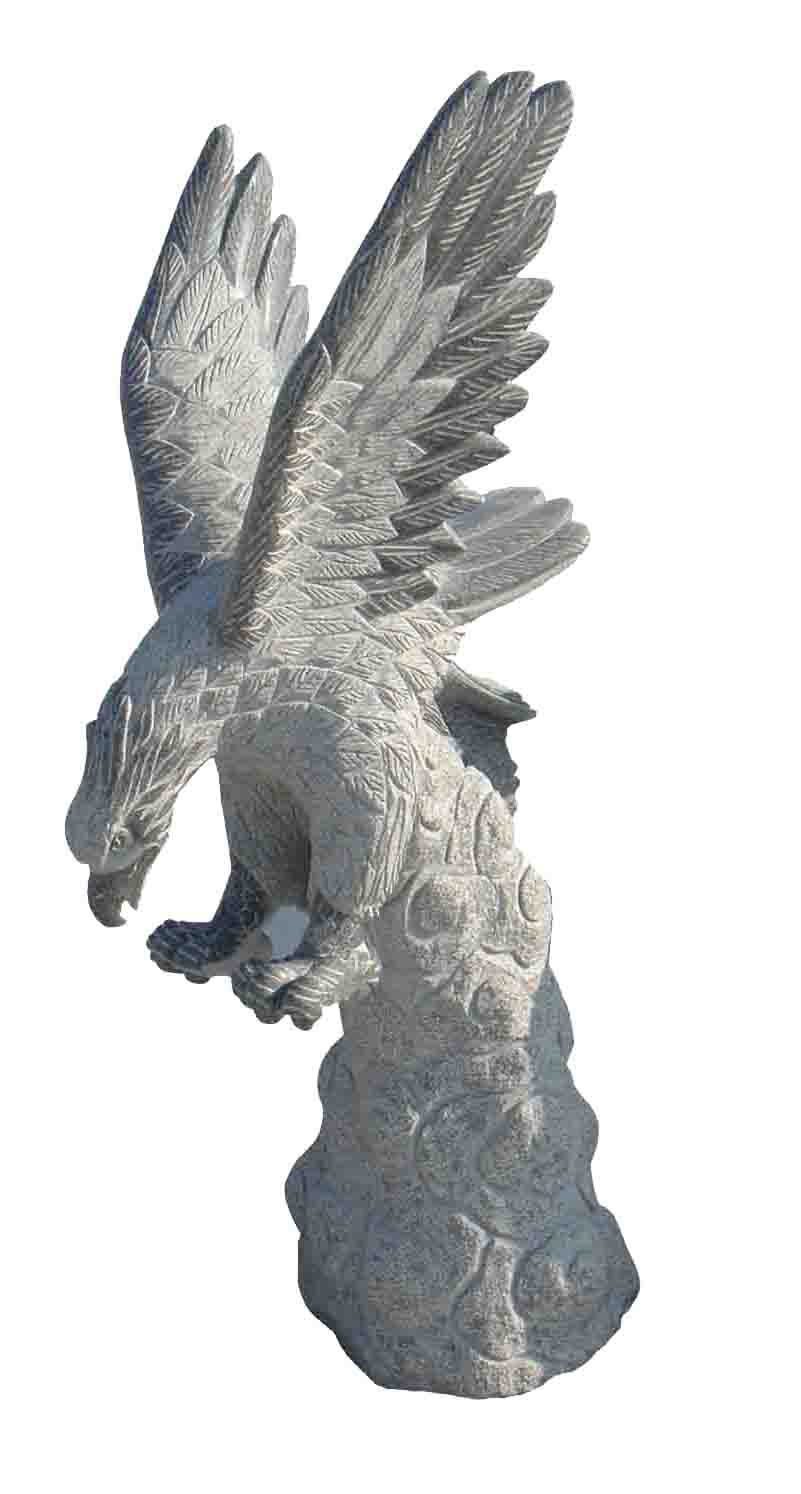 惠安厂家定作广场摆件 景观动物雕塑鹰 青石大理石鹰石雕景区.