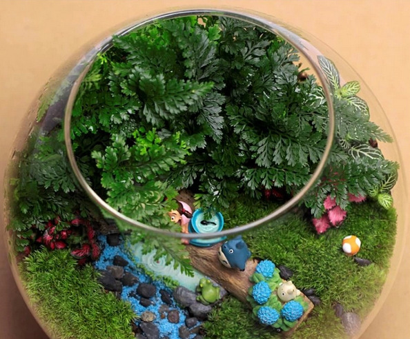 支持小额批发 透明大号玻璃鱼缸 圆形带盖玻璃 多肉植物水培花瓶