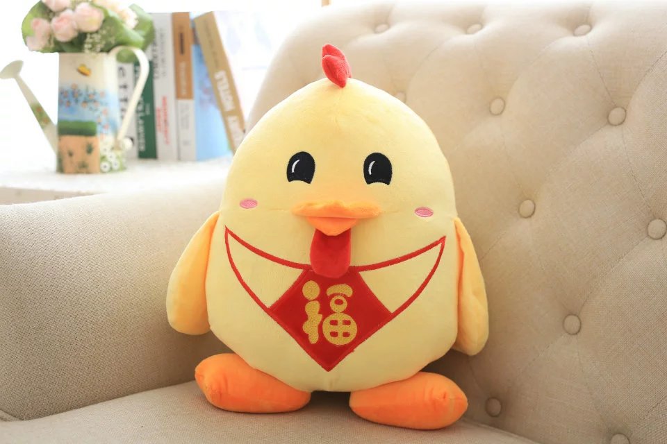 鸡年吉祥物小鸡公仔毛绒玩具鸡玩偶布娃娃定制企业吉祥物