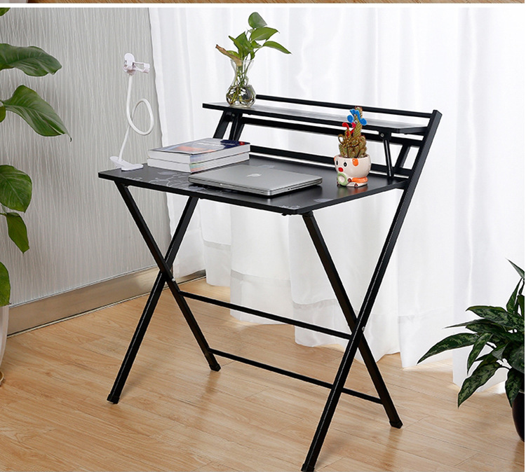 折叠桌简约家用台式电脑桌免安装学习桌子板式书桌写字台