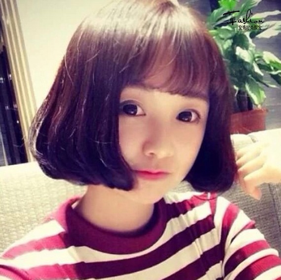 韩国空气薄刘海假发时尚女短发bobo头逼真蓬松梨花内扣短卷发批发