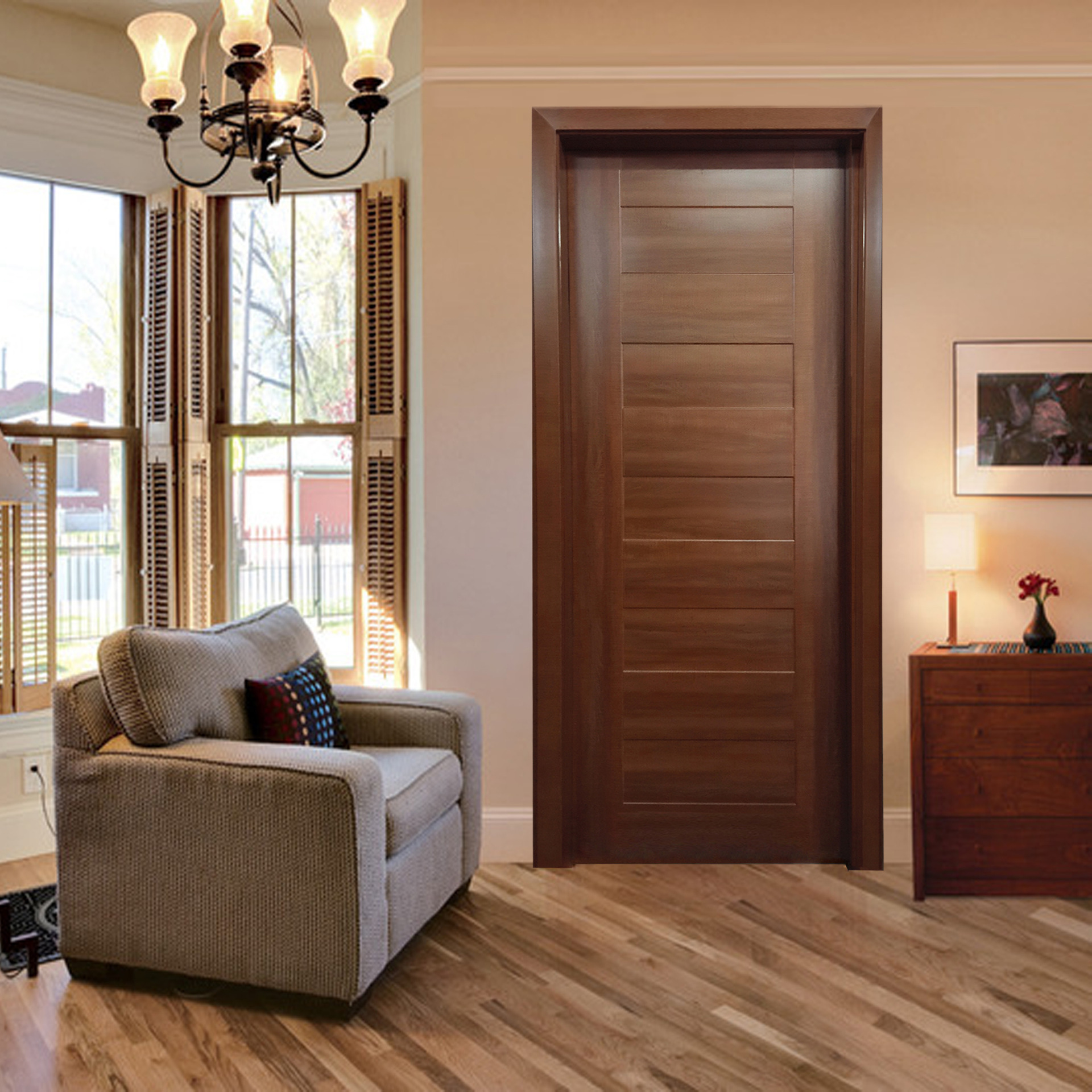 厂家直销 韩式生态门 强化门复合实木 整套室内套装单开房门