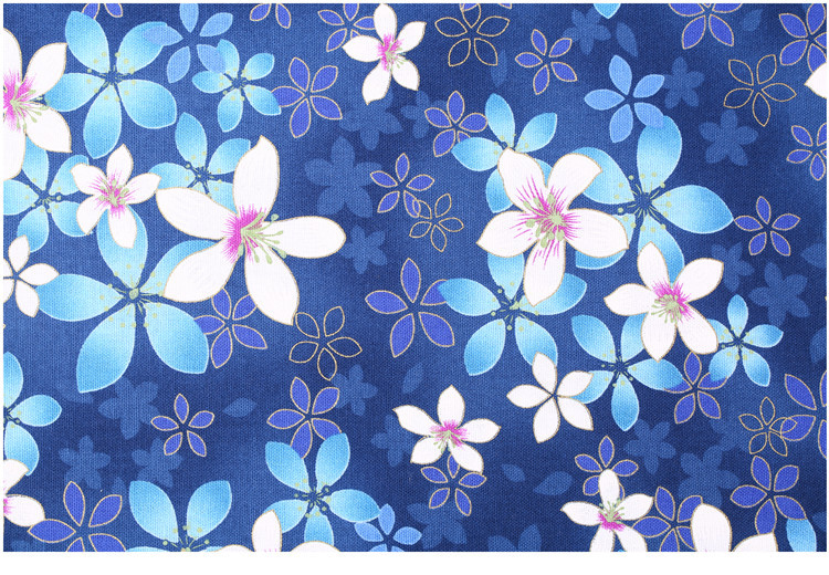 进口和风印花棉布 5色烫金布口金布 手工diy 纯棉布 烫金布台湾